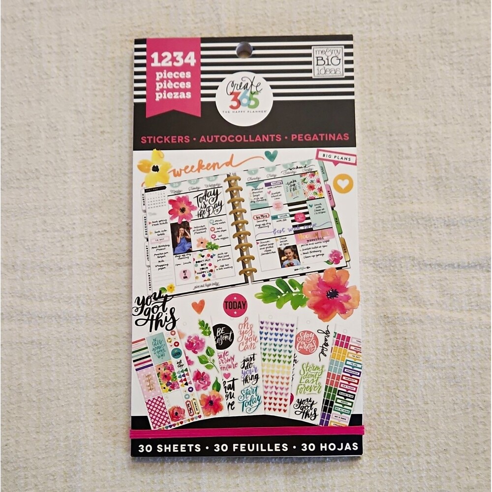 Me & My Big Ideas Create 365 The Happy Planner Today Is The Day Stickers NEW